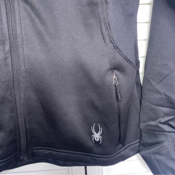 Spyder Jacket Women Size Large Black Zipper Front NWT * - Picture 3 of 7